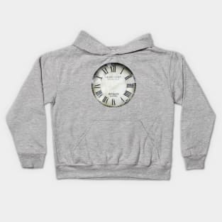 Montmartre Clock, vintage antique clock face Kids Hoodie